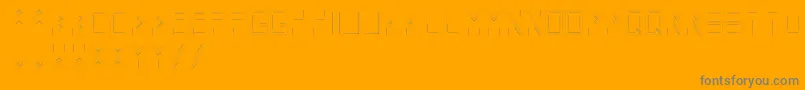 Linecap Font – Gray Fonts on Orange Background