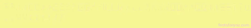 Linecap Font – Pink Fonts on Yellow Background