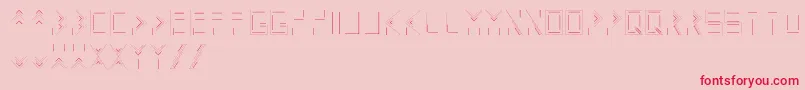 Linecap Font – Red Fonts on Pink Background