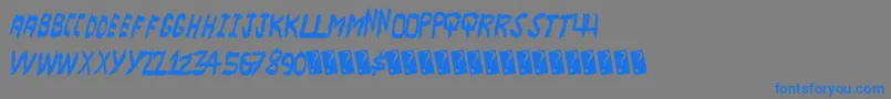 Majorscare Font – Blue Fonts on Gray Background