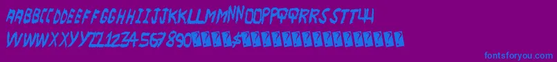 Majorscare Font – Blue Fonts on Purple Background