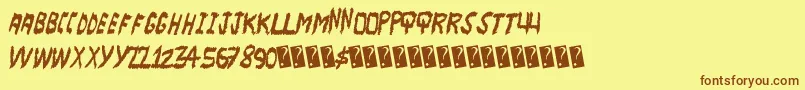 Majorscare Font – Brown Fonts on Yellow Background