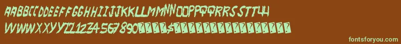 Majorscare Font – Green Fonts on Brown Background