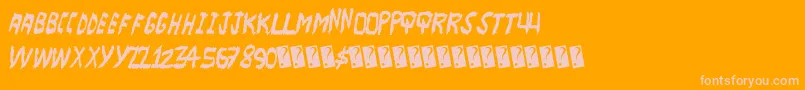 Majorscare Font – Pink Fonts on Orange Background