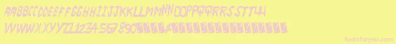 Majorscare Font – Pink Fonts on Yellow Background