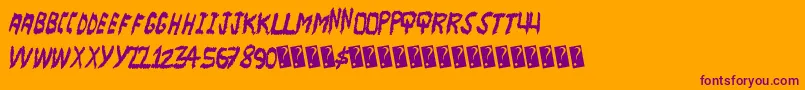 Majorscare Font – Purple Fonts on Orange Background