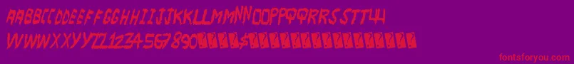 Majorscare Font – Red Fonts on Purple Background