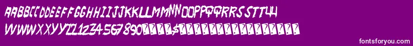 Majorscare Font – White Fonts on Purple Background