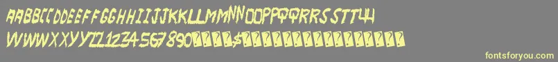 Majorscare Font – Yellow Fonts on Gray Background