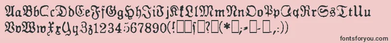 フォントGesetz – ピンクの背景に黒い文字