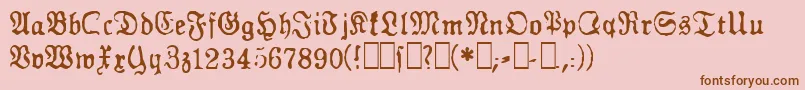 Gesetz Font – Brown Fonts on Pink Background