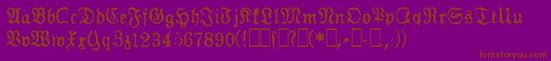 Gesetz Font – Brown Fonts on Purple Background
