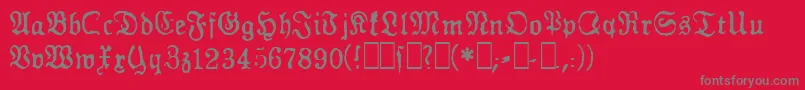 Gesetz Font – Gray Fonts on Red Background