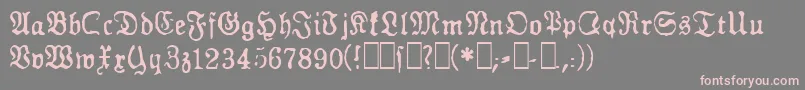 Gesetz Font – Pink Fonts on Gray Background