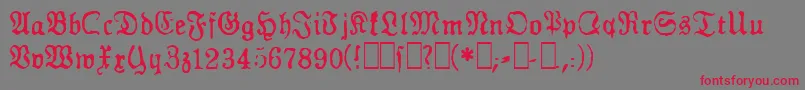 Gesetz Font – Red Fonts on Gray Background