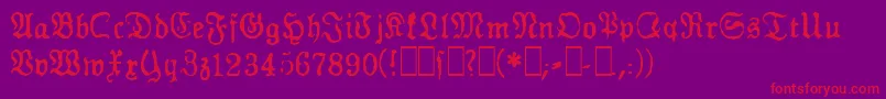 Gesetz Font – Red Fonts on Purple Background