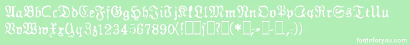 Gesetz Font – White Fonts on Green Background