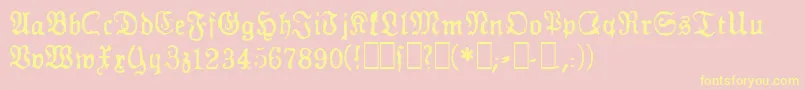 Gesetz-Schriftart – Gelbe Schriften auf rosa Hintergrund