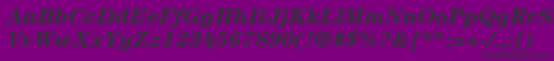 CenturystdBolditalic Font – Black Fonts on Purple Background