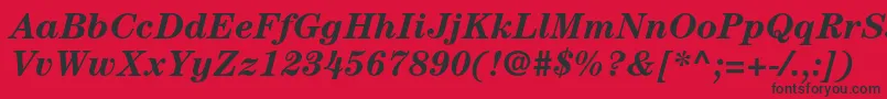 CenturystdBolditalic Font – Black Fonts on Red Background