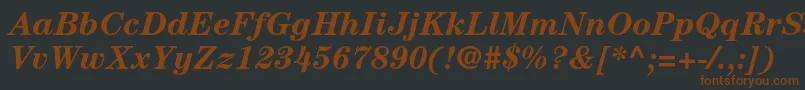 CenturystdBolditalic Font – Brown Fonts on Black Background