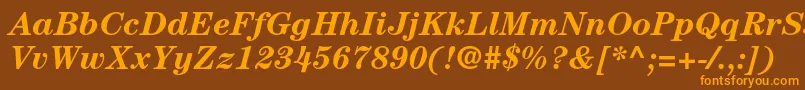 CenturystdBolditalic Font – Orange Fonts on Brown Background