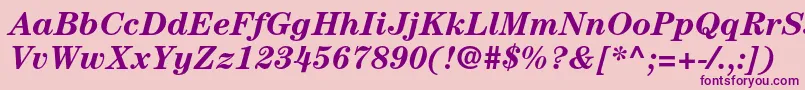 CenturystdBolditalic Font – Purple Fonts on Pink Background