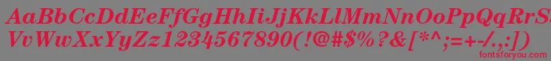 CenturystdBolditalic Font – Red Fonts on Gray Background