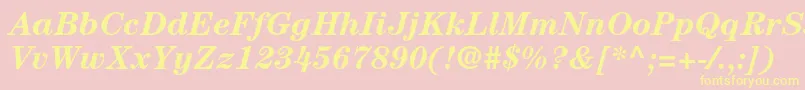 CenturystdBolditalic Font – Yellow Fonts on Pink Background