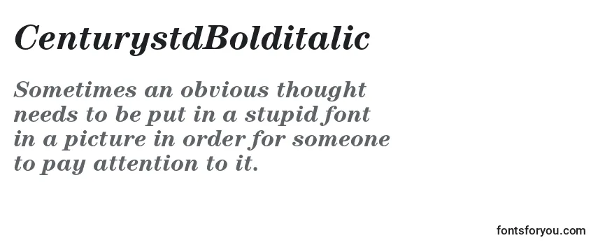 CenturystdBolditalic Font