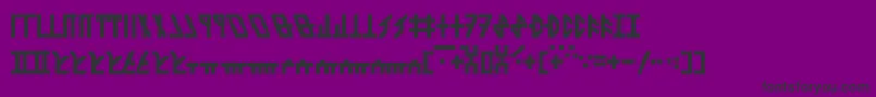 フォントDethekStone – 紫の背景に黒い文字