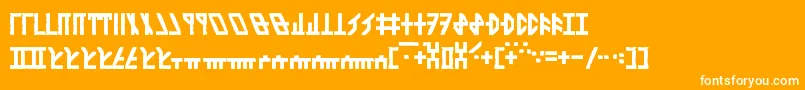 フォントDethekStone – オレンジの背景に白い文字