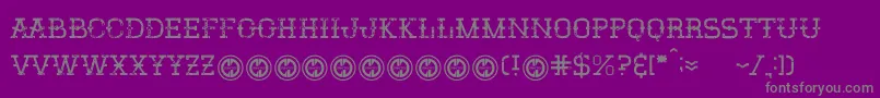 Elsancho Font – Gray Fonts on Purple Background