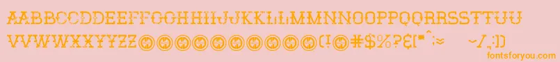 Elsancho Font – Orange Fonts on Pink Background