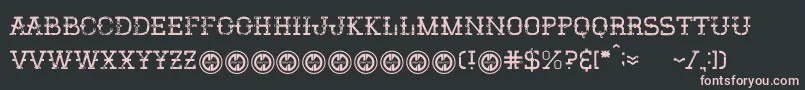 Elsancho Font – Pink Fonts on Black Background