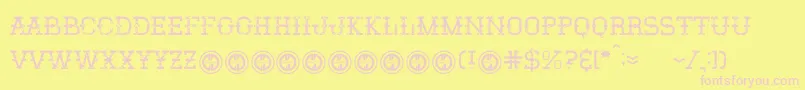 Elsancho Font – Pink Fonts on Yellow Background