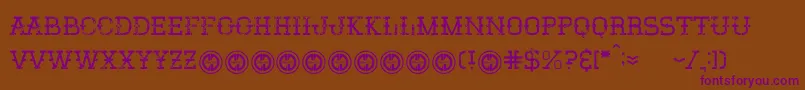 Elsancho Font – Purple Fonts on Brown Background