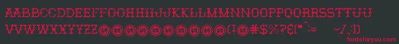Elsancho Font – Red Fonts on Black Background