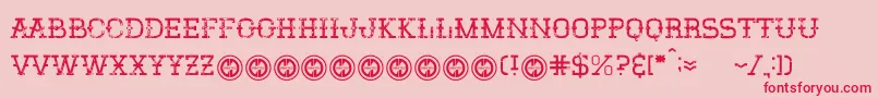 Elsancho Font – Red Fonts on Pink Background