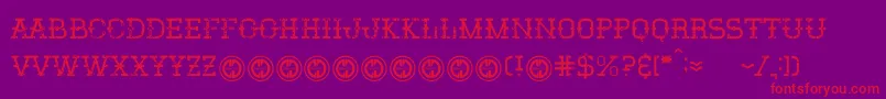 Elsancho Font – Red Fonts on Purple Background