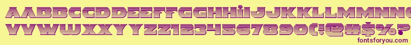 Indigodemonchrome Font – Purple Fonts on Yellow Background