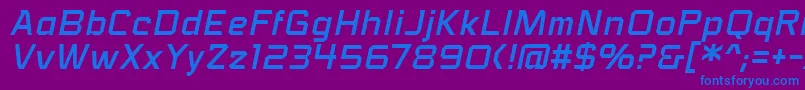 VoiceactivatedbbItal Font – Blue Fonts on Purple Background