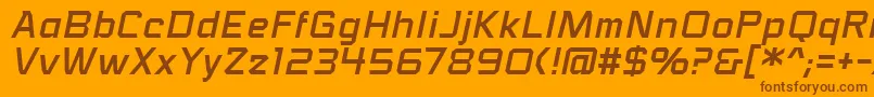 VoiceactivatedbbItal Font – Brown Fonts on Orange Background