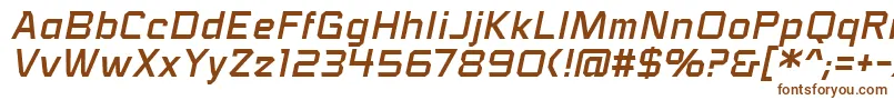 VoiceactivatedbbItal-fontti – ruskeat fontit valkoisella taustalla