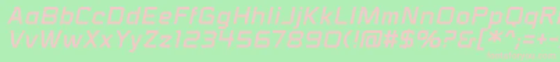 VoiceactivatedbbItal Font – Pink Fonts on Green Background