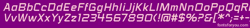 VoiceactivatedbbItal Font – Pink Fonts on Purple Background