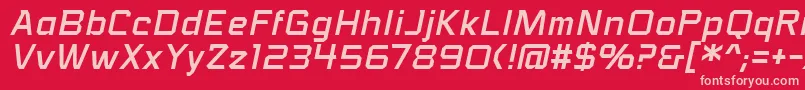 VoiceactivatedbbItal Font – Pink Fonts on Red Background