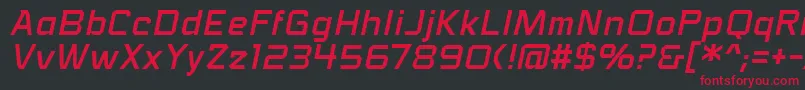 VoiceactivatedbbItal Font – Red Fonts on Black Background