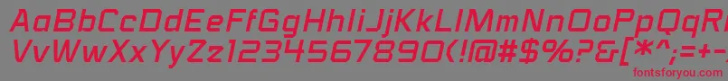 VoiceactivatedbbItal Font – Red Fonts on Gray Background