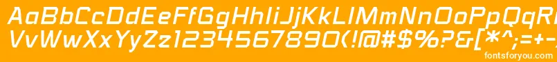 VoiceactivatedbbItal Font – White Fonts on Orange Background